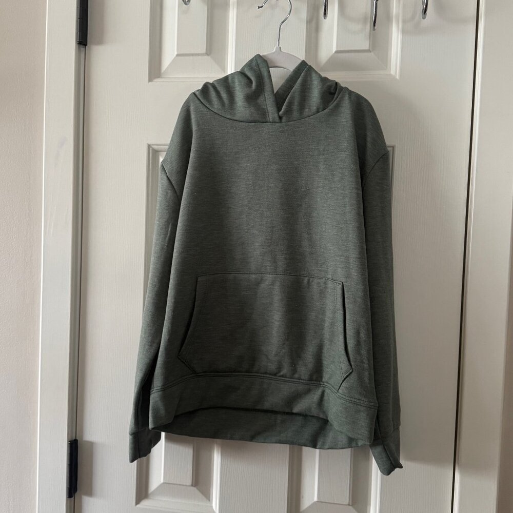 Crown of Hearts Girls Sage Green Hoodie Sweatshirt Front Pocket Size S Small